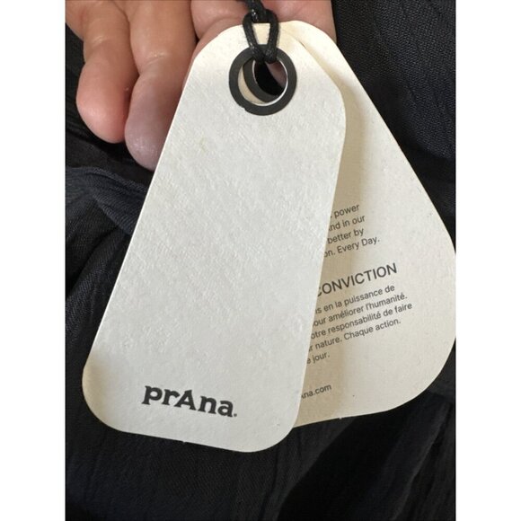 Prana Women's S Fernie Wide Leg Jumpsuit Swim Coverup Gauzy Black 9688 - Picture 15 of 16